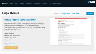 Hugo Multi Bootswatch | Hugo Themes