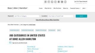 Browse by Category - Booz Allen Hamilton Careers