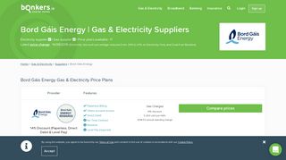 Bord Gáis Energy | Gas and Electricity Suppliers | bonkers.ie