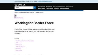 Working for Border Force - Border Force - GOV.UK