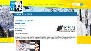 Border State Bank | Visit Thief River Falls