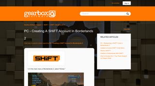 PC - Creating a SHiFT Account in Borderlands 2 – Gearbox Software ...