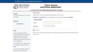 Login - Borders College