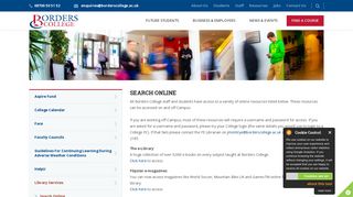 Search Online | Current Students | Borders College