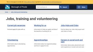Jobs, training and volunteering - poole.gov.uk - Borough of Poole