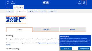 Halifax UK | Manage your accounts | Online Banking Help
