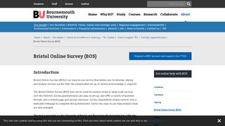 Bristol Online Survey (BOS) | Bournemouth University