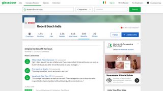 Robert Bosch India Employee Benefits and Perks | Glassdoor.ie