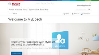 MyBosch - Personal product registration for Bosch Home Appliances