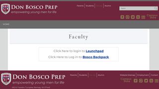 Don Bosco Prep | Faculty