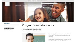 Programs and discounts - Bose