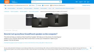 How do I set up my Bose SoundTouch speaker on the computer ...