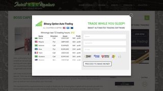 Boss Capital bonus - Make Money Online with Binary Options Trading