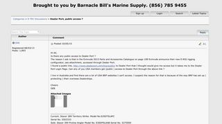 Dealer Port, public access ? - Barnacle Bill's Marine Supply ...