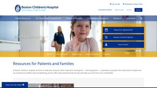 Patient Resources | Boston Children's Hospital