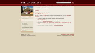 Email - IT Welcome - Boston College