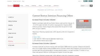 Financing | Boston Interiors