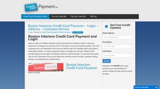 Boston Interiors Credit Card Payment - Login - Address - Customer ...