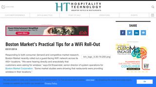 Boston Market's Practical Tips for a WiFi Roll-Out | News | Hospitality ...
