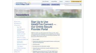Provider Newsletter: Provider Portal | BMC HealthNet Plan