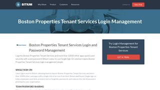 Boston Properties Tenant Services Login Management - Team ... - Bitium