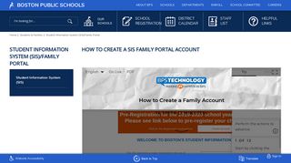 How to Create a SIS Family Portal Account - Boston Public Schools