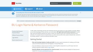 BU Login Name & Kerberos Password : TechWeb : Boston University