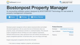Bostonpost Property Manager | 2018 Software Reviews, Pricing