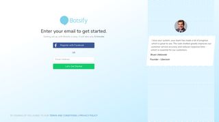 Botsify - Register and start making facebook chatbot