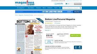 Bottom Line/Personal Magazine Subscription Discount | Magazines.com