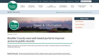 Boulder County uses web-based portal to improve access to public ...