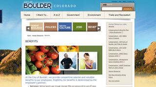 Benefits - City of Boulder