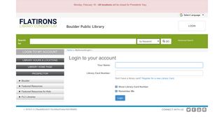 Login - Boulder Public Library
