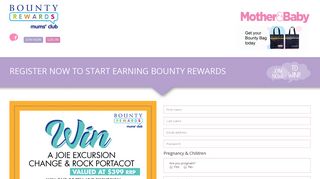 Sign up - Bounty Rewards - mum's club