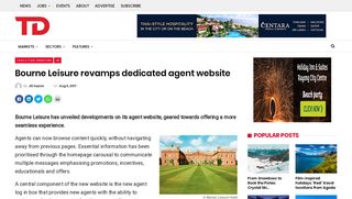 Bourne Leisure revamps dedicated agent website - Travel Daily Media