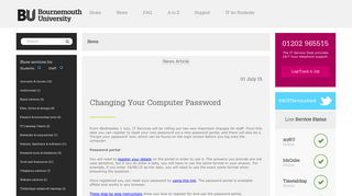 Changing Your Computer Password - Bournemouth University IT ...
