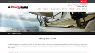 Manage Your Account - Bourse Data