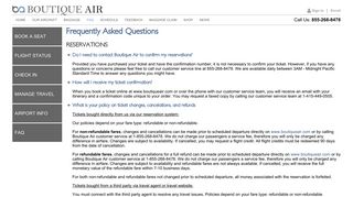 FAQ - Boutique Air