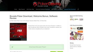 Bovada Poker Download/Install Guide, Poker Bonus & Review Feb ...