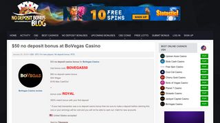 $50 no deposit bonus at BoVegas Casino - 20.01.2018