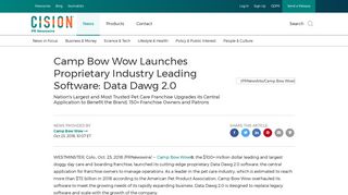 Camp Bow Wow Launches Proprietary Industry Leading Software ...