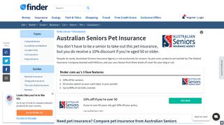 Australian Seniors Pet Insurance Review January 2019 | finder.com.au