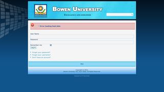 Bowen University, Iwo - Login