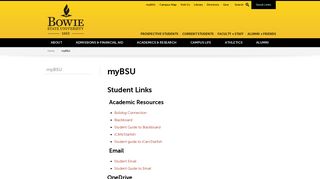 myBSU · Bowie State University