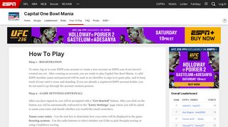 Capital One Bowl Mania - ESPN - How To Play - ESPN.com