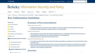 Box Collaboration Guidelines | Information Security and Policy