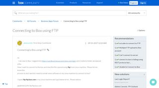 Connecting to Box using FTP - Box