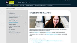 Student Information – Box Hill Institute