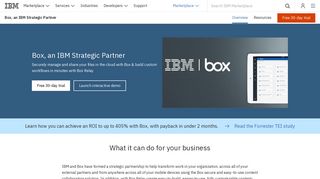 Box, an IBM Strategic Partner - Overview - United States