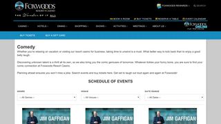 Foxwoods Resort Casino | Entertainment | Comedy